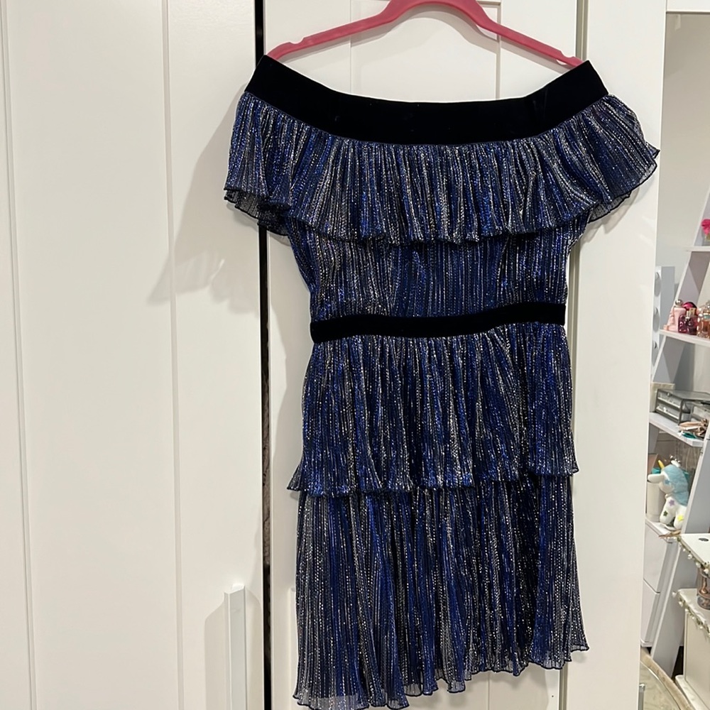 Lulus Shimmery Blue Mini Dress